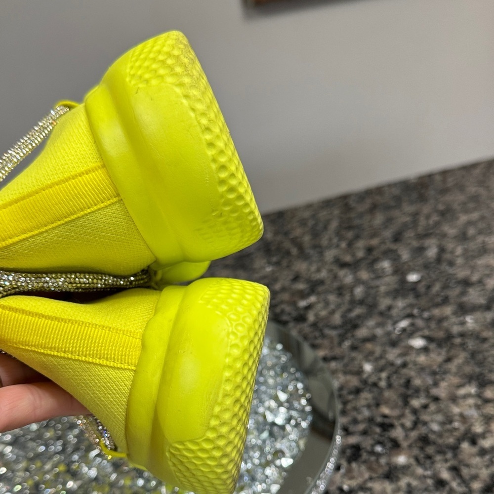 Cape Robbin Neon Yellow Sneakers with Silver Accents 10 - Picture 7 of 13